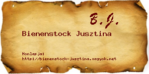 Bienenstock Jusztina névjegykártya